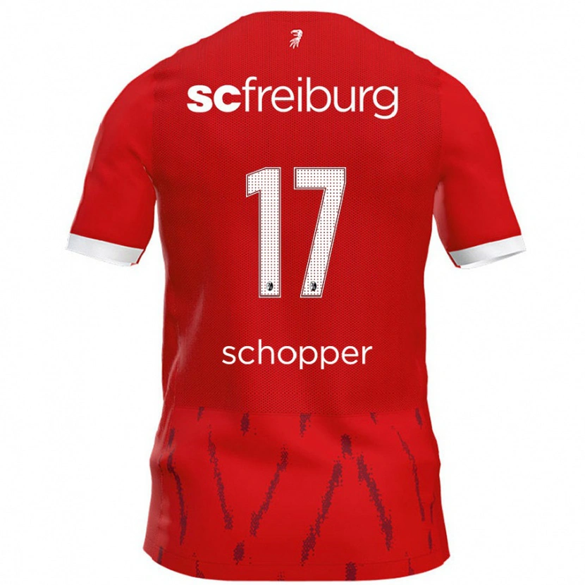 Danxen Kvinnor David Schopper #17 Röd Hemmatröja Matchtröjor 2024/25 Tröjor T-Tröja