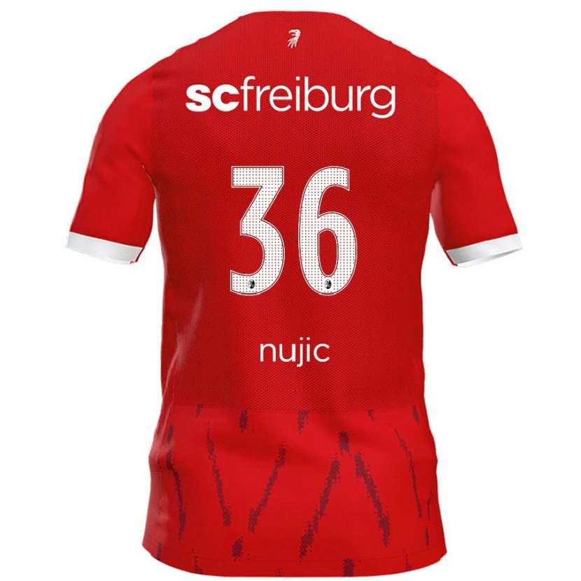 Danxen Kvinnor Luka Nujic #36 Röd Hemmatröja Matchtröjor 2024/25 Tröjor T-Tröja
