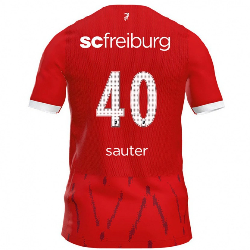 Danxen Kvinnor Niklas Sauter #40 Röd Hemmatröja Matchtröjor 2024/25 Tröjor T-Tröja