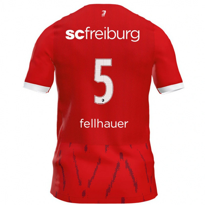 Danxen Kvinnor Kim Fellhauer #5 Röd Hemmatröja Matchtröjor 2024/25 Tröjor T-Tröja