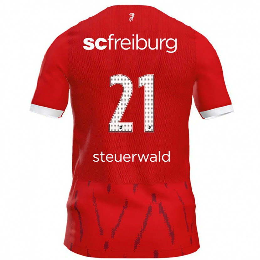 Danxen Kvinnor Samantha Steuerwald #21 Röd Hemmatröja Matchtröjor 2024/25 Tröjor T-Tröja