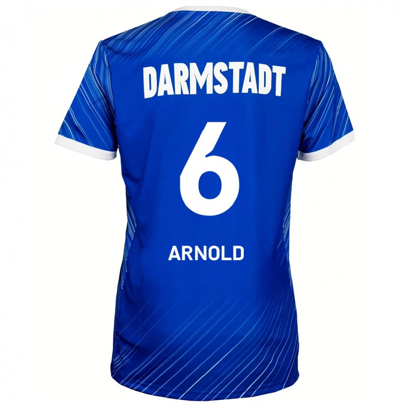 Danxen Kvinnor Tim Arnold #6 Blå Vit Hemmatröja Matchtröjor 2024/25 Tröjor T-Tröja