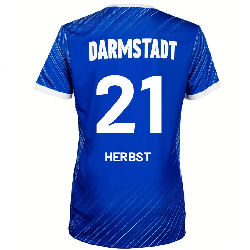 Danxen Kvinnor Milian Herbst #21 Blå Vit Hemmatröja Matchtröjor 2024/25 Tröjor T-Tröja