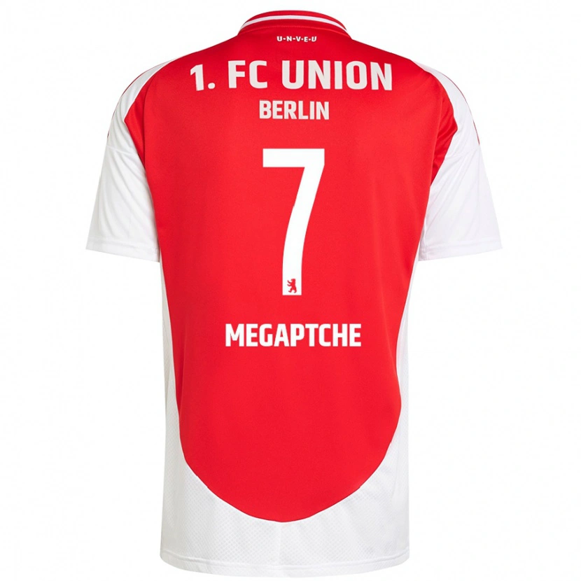 Danxen Kvinnor Yann Megaptche #7 Röd Vit Hemmatröja Matchtröjor 2024/25 Tröjor T-Tröja