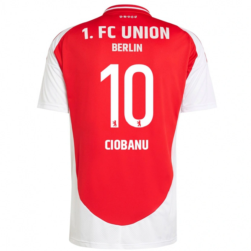 Danxen Kvinnor Ion Ciobanu #10 Röd Vit Hemmatröja Matchtröjor 2024/25 Tröjor T-Tröja