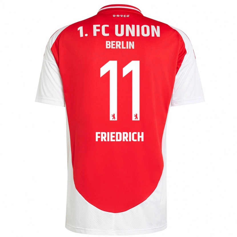 Danxen Kvinnor Julien Friedrich #11 Röd Vit Hemmatröja Matchtröjor 2024/25 Tröjor T-Tröja