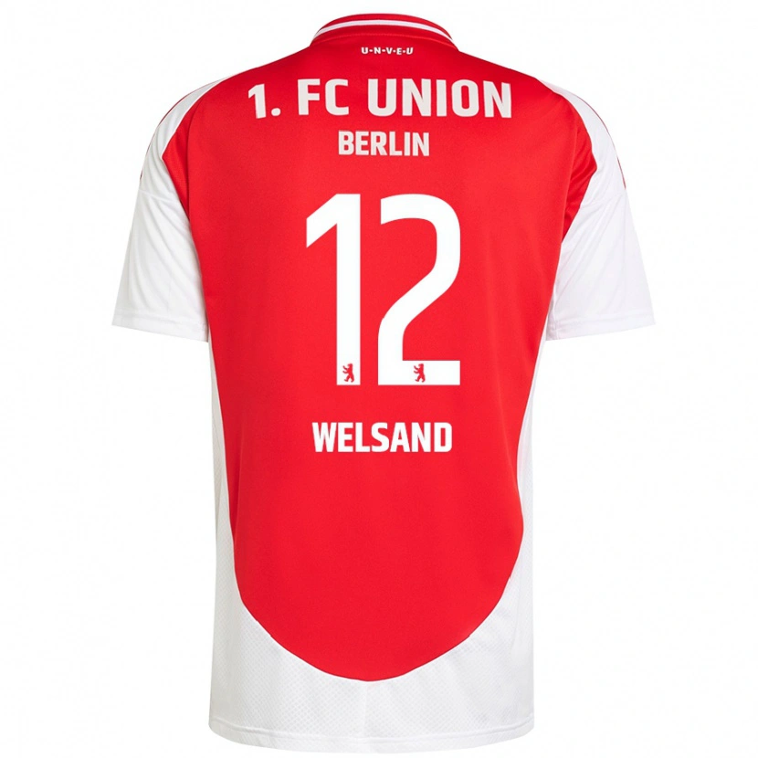Danxen Kvinnor Oskar Welsand #12 Röd Vit Hemmatröja Matchtröjor 2024/25 Tröjor T-Tröja