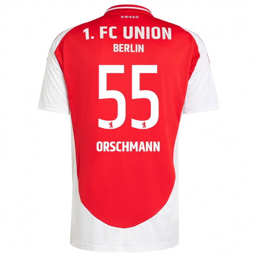 Danxen Kvinnor Katja Orschmann #55 Röd Vit Hemmatröja Matchtröjor 2024/25 Tröjor T-Tröja