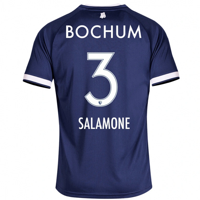 Danxen Kvinnor Elia-Giona Salamone #3 Mörkblå Hemmatröja Matchtröjor 2024/25 Tröjor T-Tröja