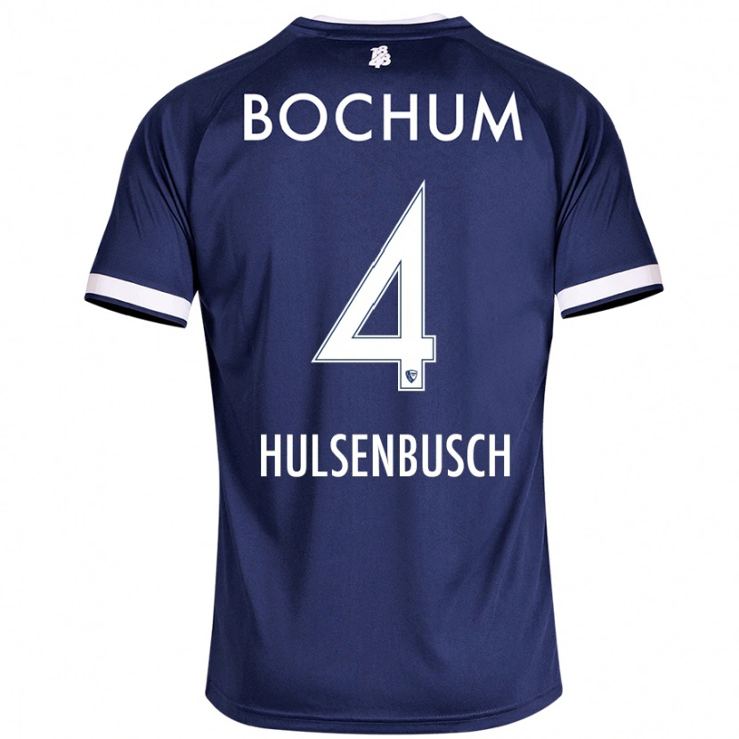 Danxen Kvinnor Daniel Hülsenbusch #4 Mörkblå Hemmatröja Matchtröjor 2024/25 Tröjor T-Tröja