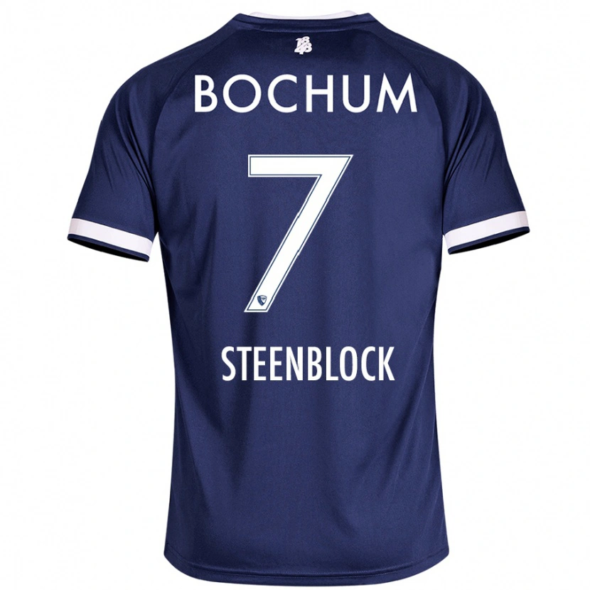 Danxen Kvinnor Jannis Steenblock #7 Mörkblå Hemmatröja Matchtröjor 2024/25 Tröjor T-Tröja