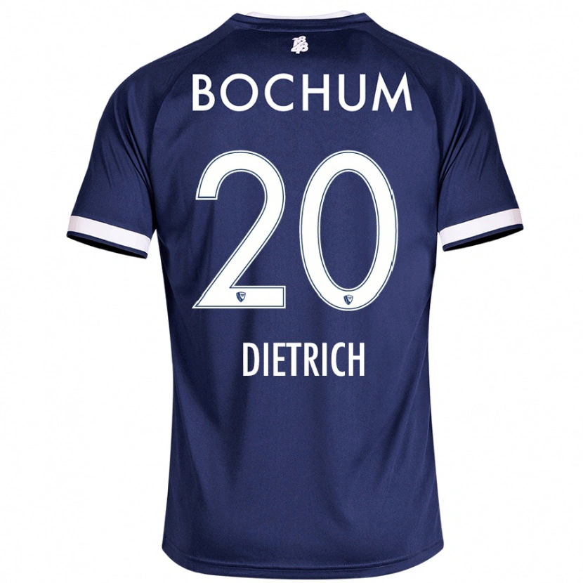Danxen Kvinnor Sam Dietrich #20 Mörkblå Hemmatröja Matchtröjor 2024/25 Tröjor T-Tröja