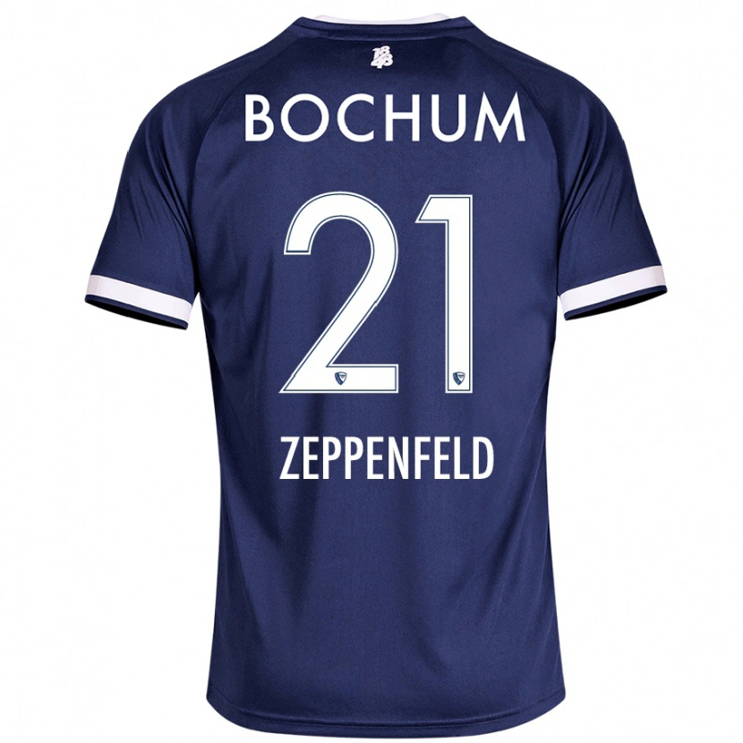 Danxen Kvinnor Paul Zeppenfeld #21 Mörkblå Hemmatröja Matchtröjor 2024/25 Tröjor T-Tröja