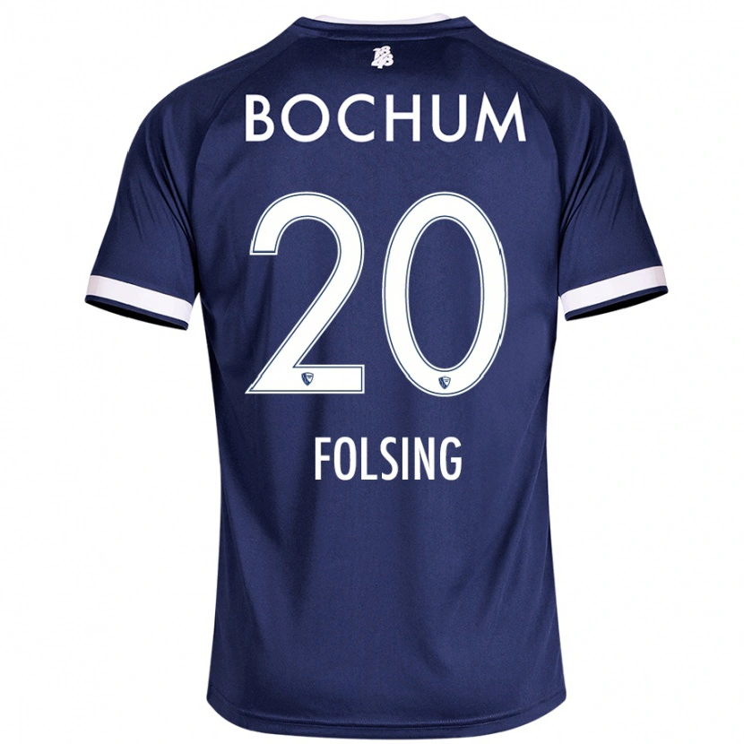Danxen Kvinnor Amelie Fölsing #20 Mörkblå Hemmatröja Matchtröjor 2024/25 Tröjor T-Tröja
