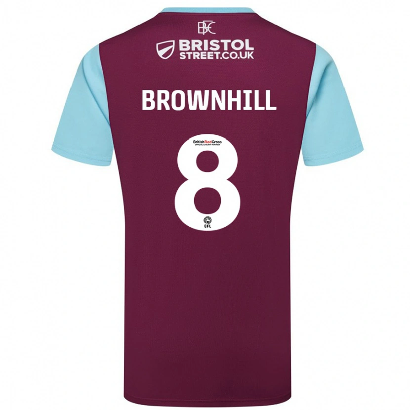 Danxen Kvinnor Josh Brownhill #8 Vinröd Himmelsblå Hemmatröja Matchtröjor 2024/25 Tröjor T-Tröja