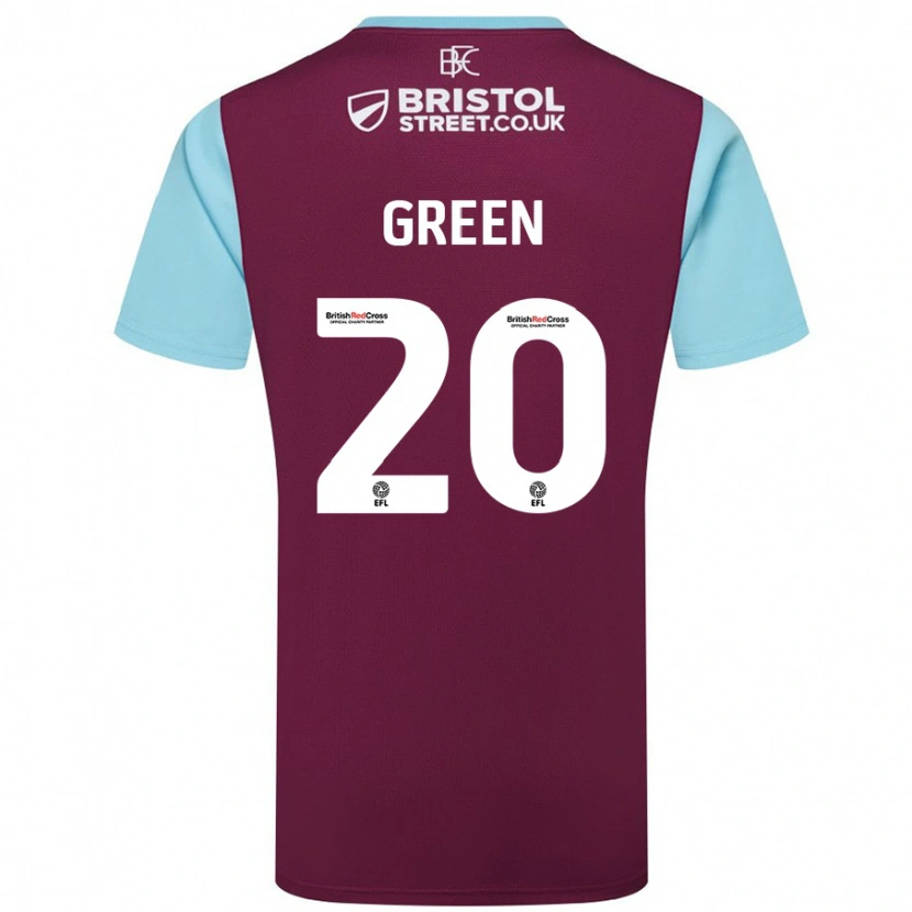 Danxen Kvinnor Etienne Green #20 Vinröd Himmelsblå Hemmatröja Matchtröjor 2024/25 Tröjor T-Tröja
