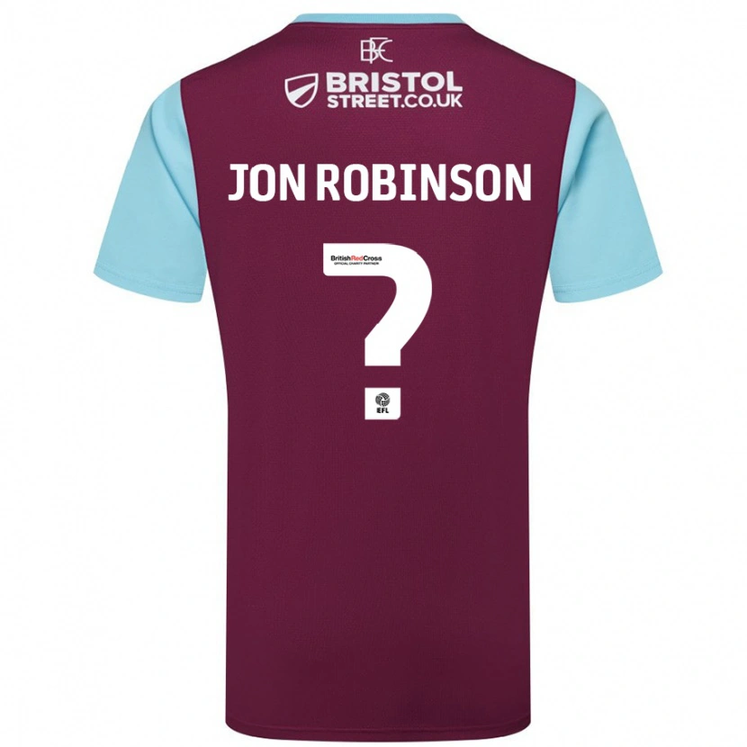 Danxen Kvinnor Jon Ander Vilar Robinson #0 Vinröd Himmelsblå Hemmatröja Matchtröjor 2024/25 Tröjor T-Tröja