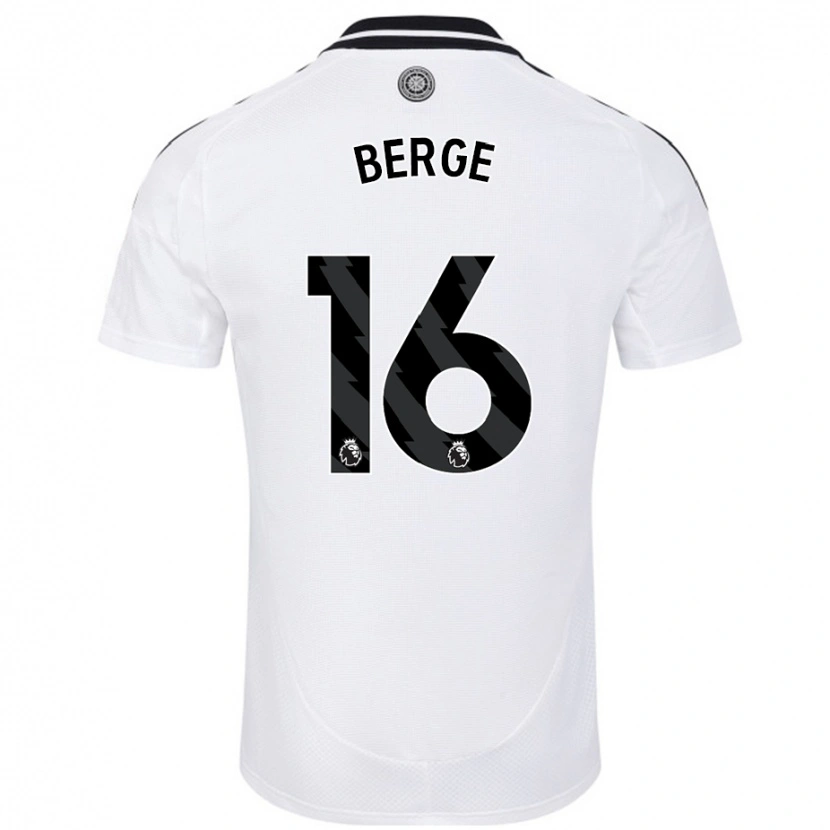 Danxen Kvinnor Sander Berge #16 Vit Hemmatröja Matchtröjor 2024/25 Tröjor T-Tröja