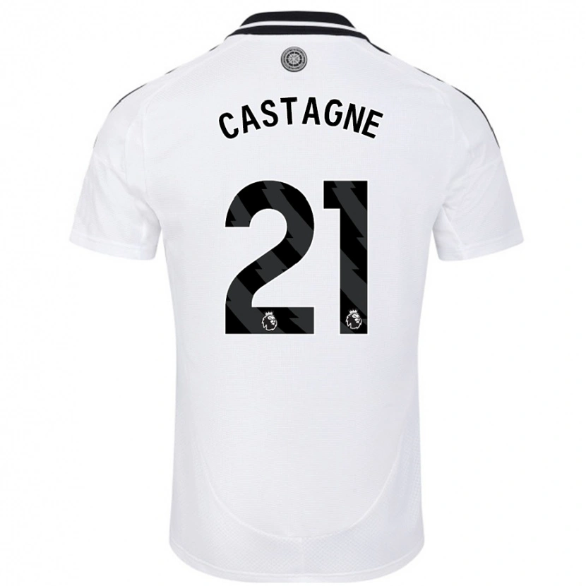 Danxen Kvinnor Timothy Castagne #21 Vit Hemmatröja Matchtröjor 2024/25 Tröjor T-Tröja