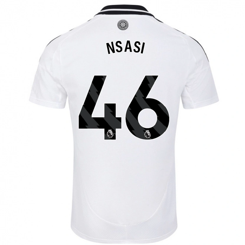 Danxen Kvinnor Eddie Nsasi #46 Vit Hemmatröja Matchtröjor 2024/25 Tröjor T-Tröja