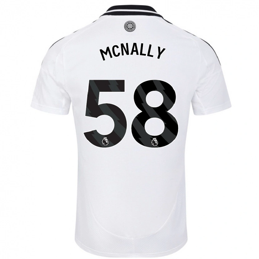 Danxen Kvinnor Alfie Mcnally #58 Vit Hemmatröja Matchtröjor 2024/25 Tröjor T-Tröja