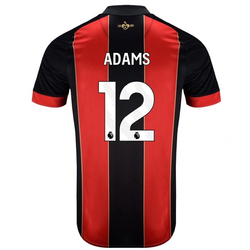 Danxen Kvinnor Tyler Adams #12 Röd Svart Hemmatröja Matchtröjor 2024/25 Tröjor T-Tröja