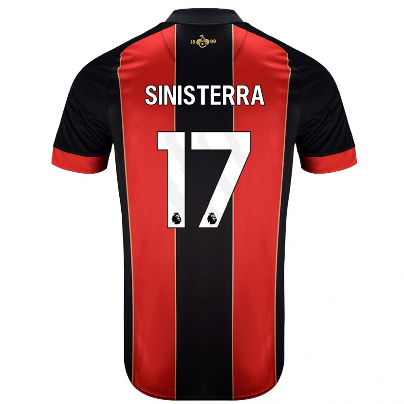 Danxen Kvinnor Luis Sinisterra #17 Röd Svart Hemmatröja Matchtröjor 2024/25 Tröjor T-Tröja