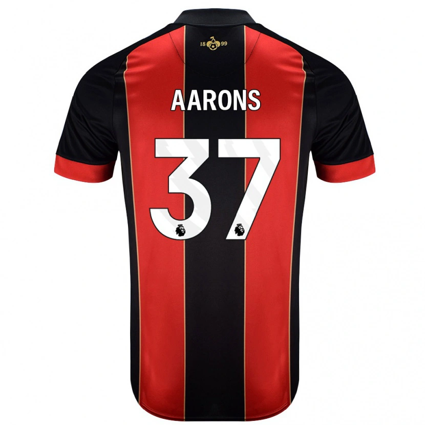 Danxen Kvinnor Max Aarons #37 Röd Svart Hemmatröja Matchtröjor 2024/25 Tröjor T-Tröja
