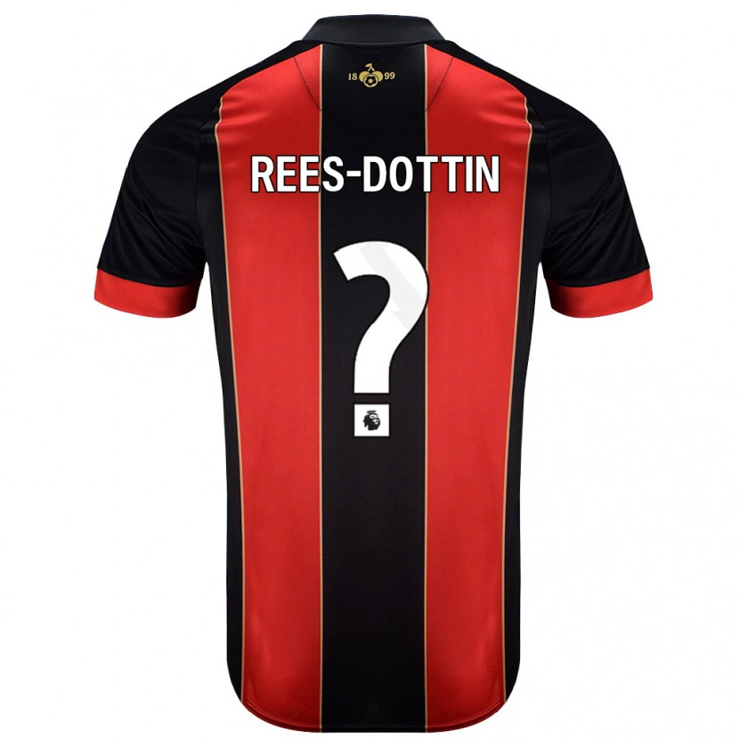 Danxen Kvinnor Remy Rees-Dottin #0 Röd Svart Hemmatröja Matchtröjor 2024/25 Tröjor T-Tröja