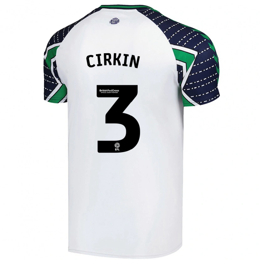 Danxen Kvinnor Dennis Cirkin #3 Vit Bortatröja Matchtröjor 2024/25 Tröjor T-Tröja