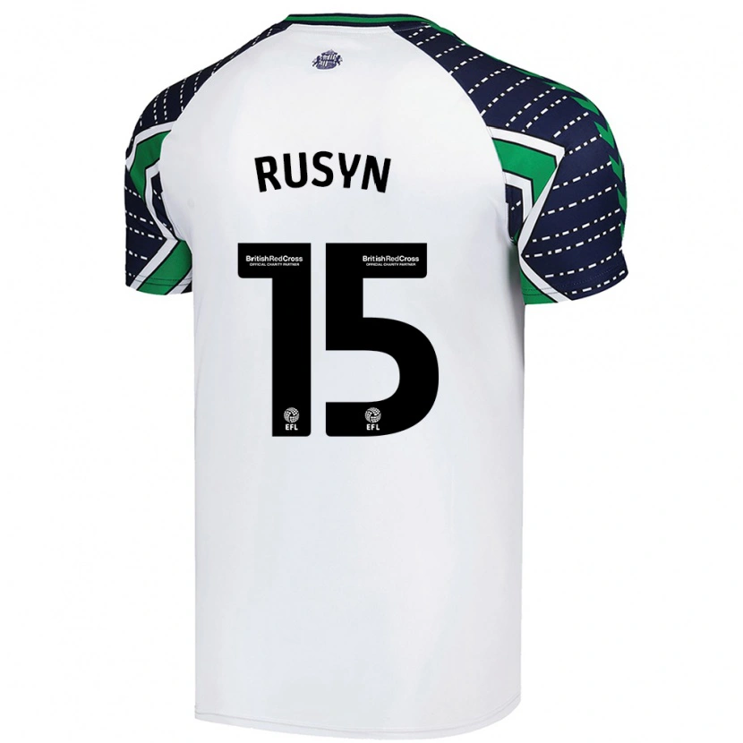 Danxen Kvinnor Nazariy Rusyn #15 Vit Bortatröja Matchtröjor 2024/25 Tröjor T-Tröja