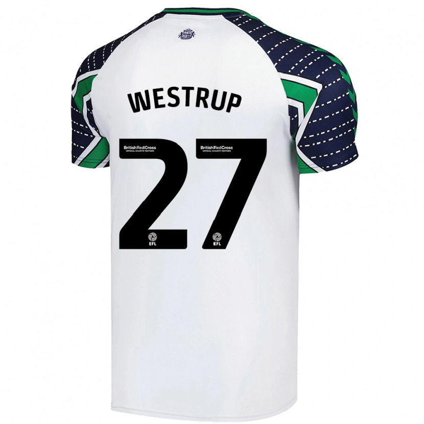 Danxen Kvinnor Brianna Westrup #27 Vit Bortatröja Matchtröjor 2024/25 Tröjor T-Tröja