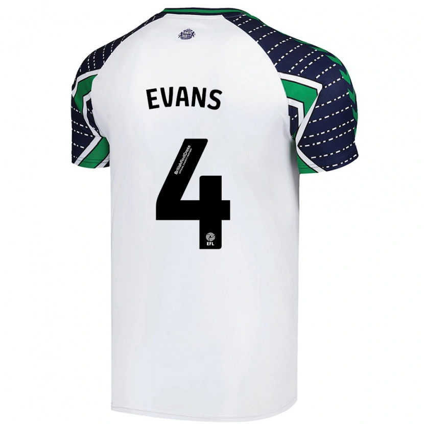 Danxen Kvinnor Corry Evans #4 Vit Bortatröja Matchtröjor 2024/25 Tröjor T-Tröja