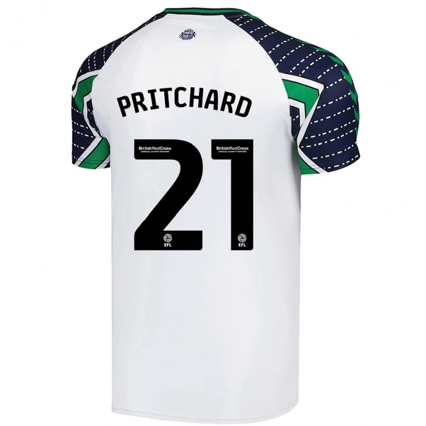 Danxen Kvinnor Alex Pritchard #21 Vit Bortatröja Matchtröjor 2024/25 Tröjor T-Tröja