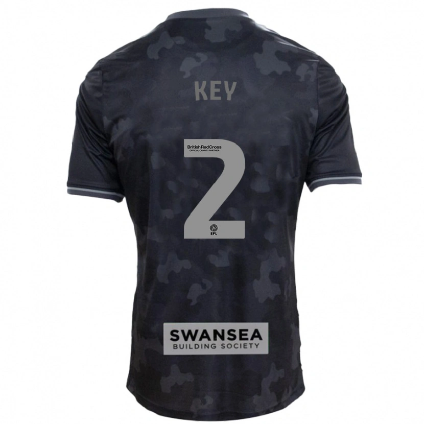 Danxen Kvinnor Josh Key #2 Svart Bortatröja Matchtröjor 2024/25 Tröjor T-Tröja