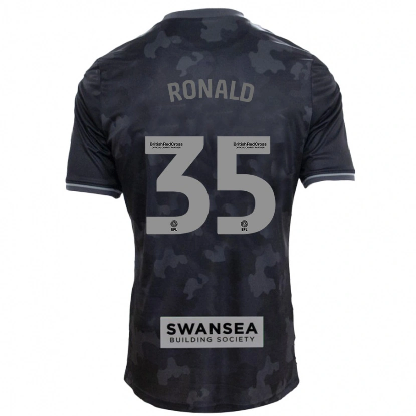 Danxen Kvinnor Ronald #35 Svart Bortatröja Matchtröjor 2024/25 Tröjor T-Tröja