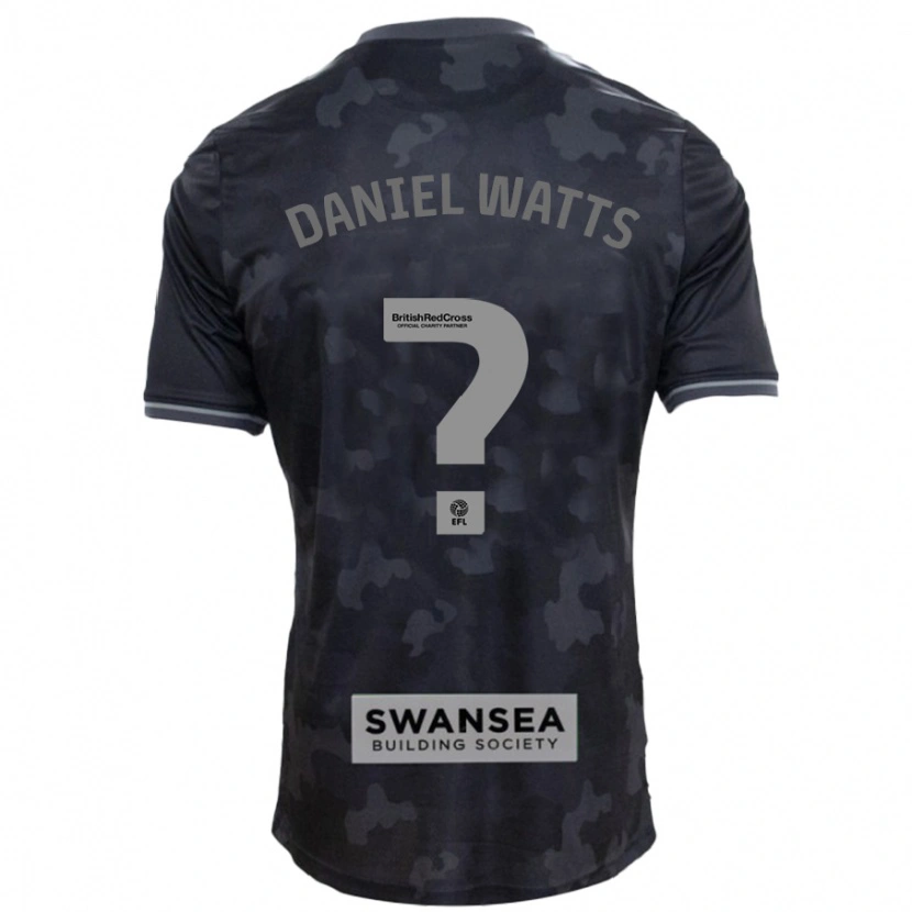 Danxen Kvinnor Daniel Watts #0 Svart Bortatröja Matchtröjor 2024/25 Tröjor T-Tröja