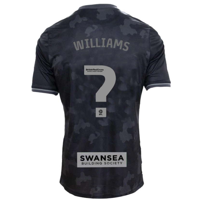 Danxen Kvinnor Osian Williams #0 Svart Bortatröja Matchtröjor 2024/25 Tröjor T-Tröja