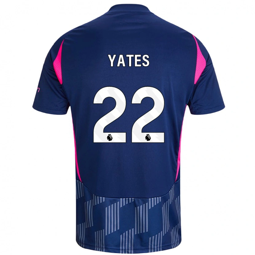 Danxen Kvinnor Ryan Yates #22 Kungsblå Rosa Bortatröja Matchtröjor 2024/25 Tröjor T-Tröja