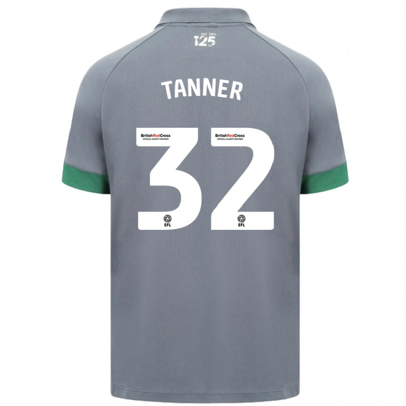Danxen Kvinnor Ollie Tanner #32 Mörkgrå Bortatröja Matchtröjor 2024/25 Tröjor T-Tröja