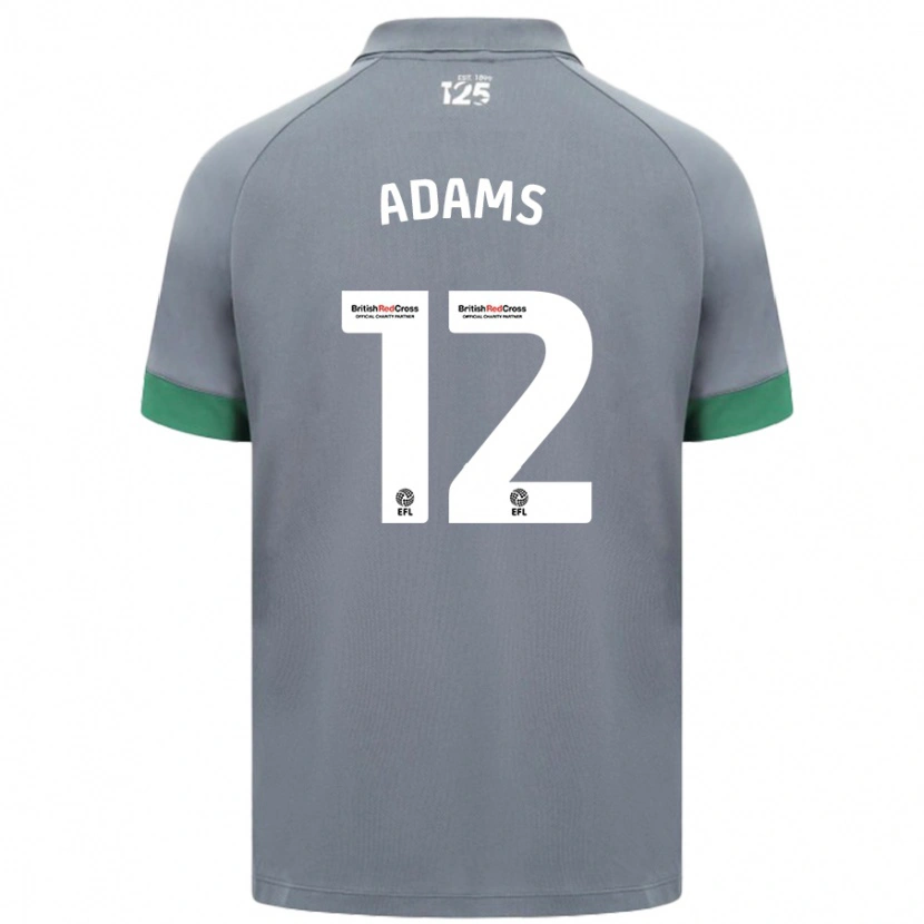 Danxen Kvinnor Kelly Adams #12 Mörkgrå Bortatröja Matchtröjor 2024/25 Tröjor T-Tröja