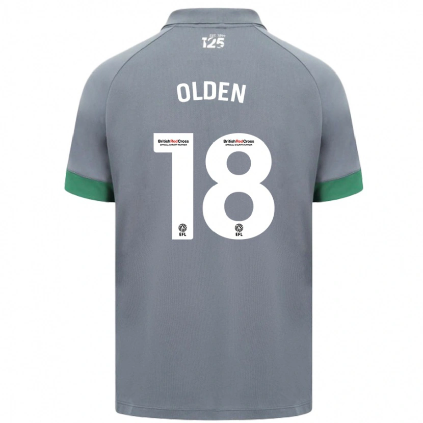 Danxen Kvinnor Mackenzie Olden #18 Mörkgrå Bortatröja Matchtröjor 2024/25 Tröjor T-Tröja