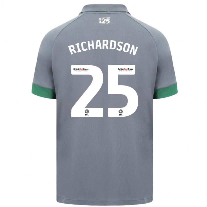 Danxen Kvinnor Tija Richardson #25 Mörkgrå Bortatröja Matchtröjor 2024/25 Tröjor T-Tröja