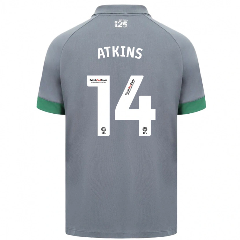 Danxen Kvinnor Zoe Atkins #14 Mörkgrå Bortatröja Matchtröjor 2024/25 Tröjor T-Tröja