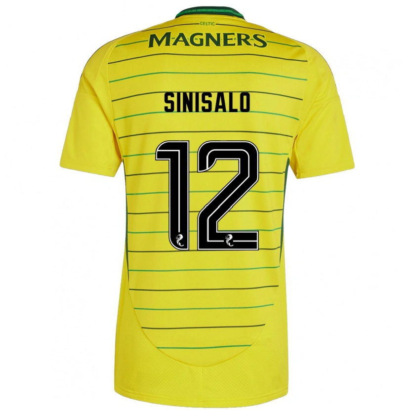 Danxen Kvinnor Viljami Sinisalo #12 Gul Bortatröja Matchtröjor 2024/25 Tröjor T-Tröja