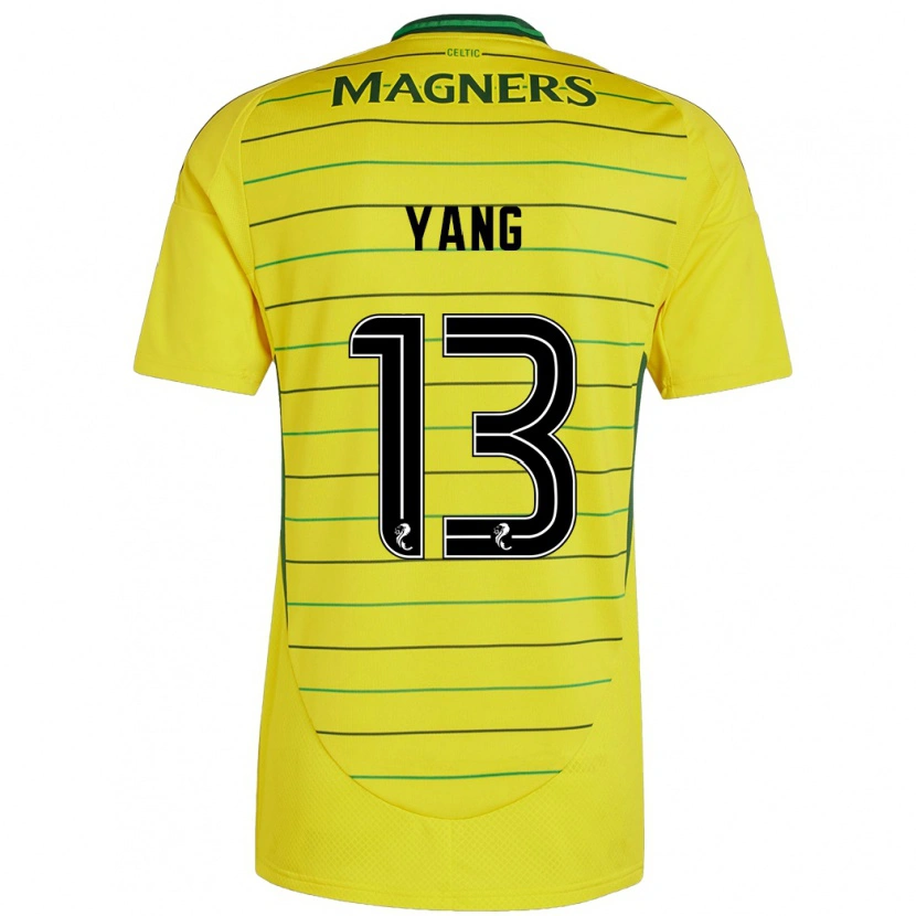 Danxen Kvinnor Hyun-Jun Yang #13 Gul Bortatröja Matchtröjor 2024/25 Tröjor T-Tröja