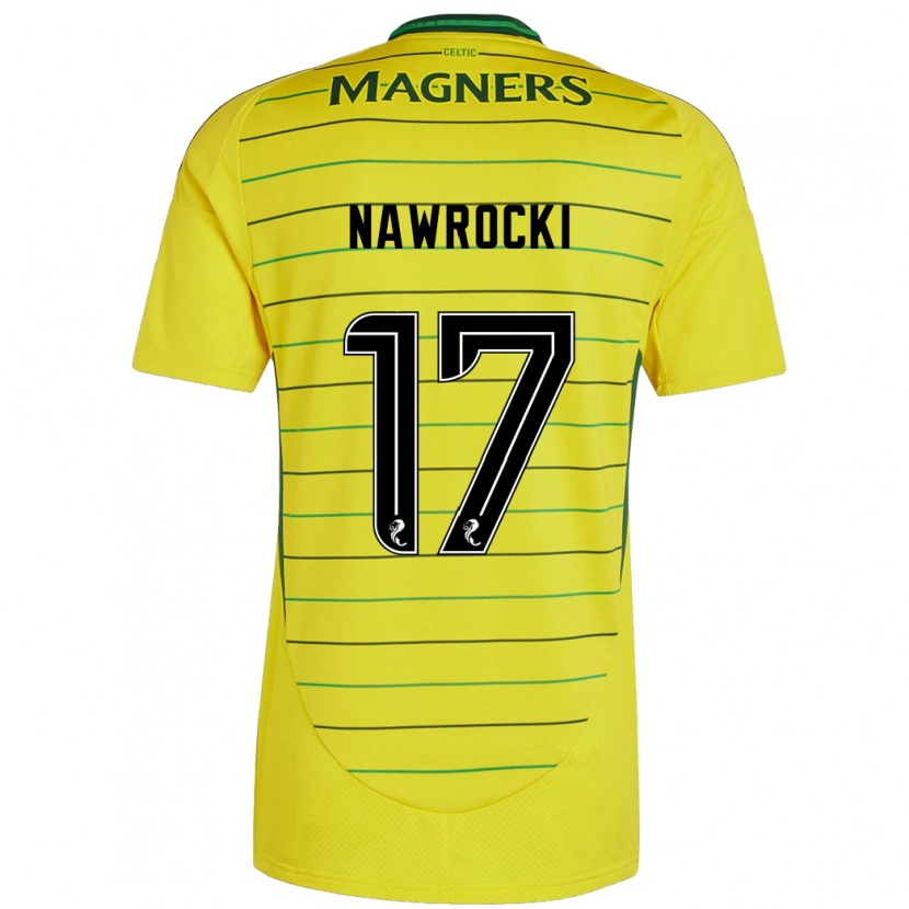 Danxen Kvinnor Maik Nawrocki #17 Gul Bortatröja Matchtröjor 2024/25 Tröjor T-Tröja