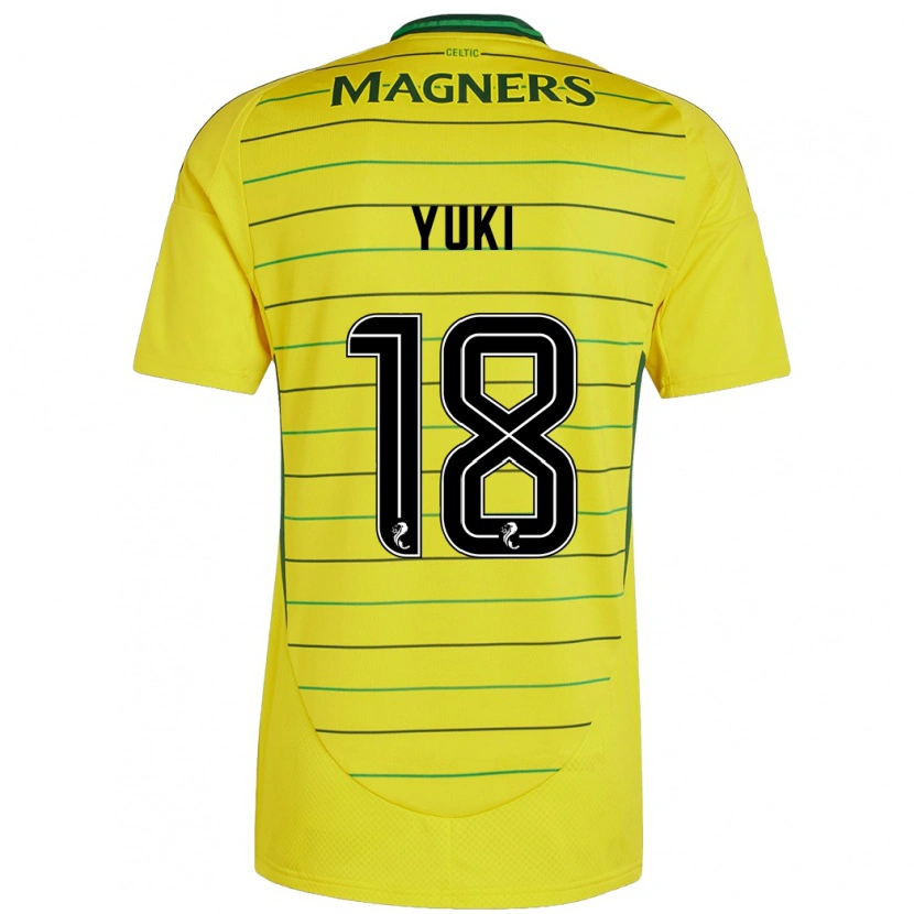 Danxen Kvinnor Yuki Kobayashi #18 Gul Bortatröja Matchtröjor 2024/25 Tröjor T-Tröja