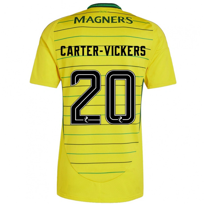 Danxen Kvinnor Cameron Carter-Vickers #20 Gul Bortatröja Matchtröjor 2024/25 Tröjor T-Tröja