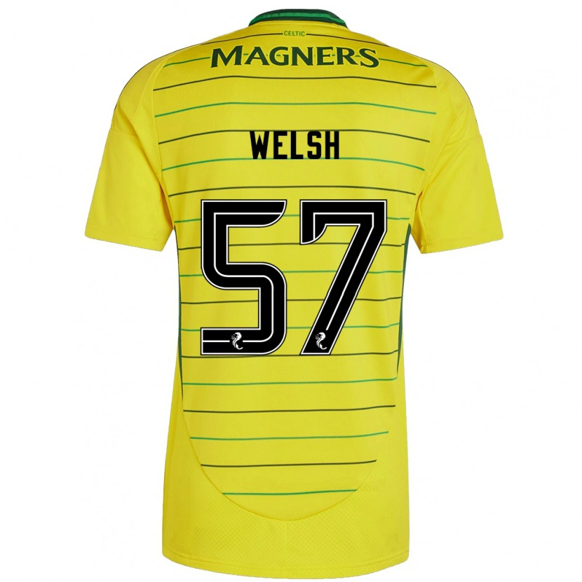 Danxen Kvinnor Stephen Welsh #57 Gul Bortatröja Matchtröjor 2024/25 Tröjor T-Tröja